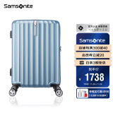 新秀丽（Samsonite）行李箱25英寸拉杆箱时尚旅行箱包竖条纹拉链密码箱蓝色GU9*11002