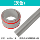 赣烁PVC橡胶线槽明装自粘明线线槽地面防踩家用电线压线条盒遮挡美化 高端灰（宽35MM / 1米）