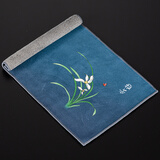 正扬养壶茶巾茶布吸水五福印花方形细纤维布茶盘配件茶具专用抹布毛巾 吸水茶巾(国潮风)-雅芳