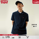 Levi's李维斯情侣同款短袖POLO衫休闲商务时尚轻薄舒适 藏青色0001 XS