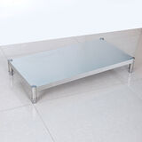 茂亿恒  1层不锈钢家用小货架厨房置物架落地增高支架矮架子灶台盖板架子【京闪配送】 高15cm(单层) 长40*宽20*加厚不锈钢