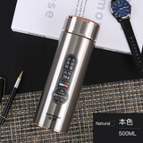 雄泰（XiongTai） 304不锈钢保温杯男女商务办公便携车载带茶隔高端水杯子定制LOGO 500ml本色+免费定制（质保5年）