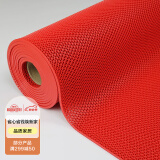迪茵（DIYIN）PVC镂空地垫防水门垫防滑垫厕所隔水脚垫 4.5mm厚红1.2米宽1米长