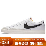 耐克NIKE板鞋男缓震经典BLAZER LOW '77休闲鞋DA6364-101白44