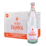 普娜（Acqua Panna） 意大利进口天然矿泉水饮用水 750mL 12瓶 1箱玻璃瓶