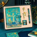 沐苼三星堆文创笔记本套装礼盒中国特色礼物送老外博物馆创意礼品纪念品书签冰箱贴送同学老师含礼袋 神鸟【徽章+冰箱贴+胶带+龙头笔】