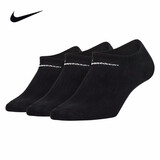 耐克（NIKE）nike耐克袜子运动袜男袜女袜夏季训练袜三双装吸汗棉袜透气休闲袜 SX7678-010【三双黑色船袜】 M【鞋码38-42】
