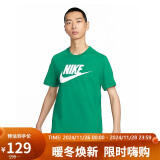 耐克NIKE运动T恤男子柔软针织SPORTSWEAR短袖AR5005-365绿L