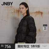 江南布衣（JNBY）【90白鸭绒】秋冬羽绒服女短款灯笼袖设计棒球领面包服5N9C16081 001/本黑 S