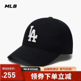 MLB帽子男女情侣棒球帽大标软顶鸭舌帽四季运动帽3ACP6601N-07BKS-F