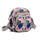 手机包女斜挎迷你小包包零钱包放装钥匙新款夏天尼龙帆布单肩小包 银杏叶