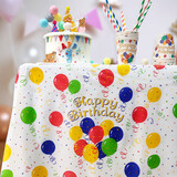 酷依宝生日桌布网红儿童派对一次性party台布小圆桌摆台装饰场景布置