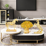 居苒陈设欧式马摆件家居客厅酒柜卧室装饰品创意办公室摆设工艺品开业礼品 马财运事业三件套B款