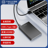 萤捷YINGJIE2.5寸320g/500g/1t移动硬盘安全加密USB3.1高速传输外接手机照片文件备份电脑游戏苹果存储 星空灰【Type-C高速传输+合金外壳】 赠防震包 1TB 只换不修