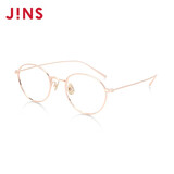 睛姿（JINS）近视镜男女含镜片钛轻量复古TT近视镜可加配防蓝光镜片MTF16A279 02 玫瑰金