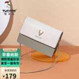 啄木鸟（TUCANO）包包女包时尚单肩包链条女包鹿头个性小方包撞色斜挎女士包包生日礼物送女友