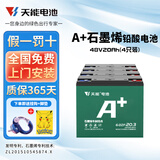 天能电池48v12/20a适用台铃雅迪超威电动车电池原装6-dzf-12铅酸电池 48V20AH(4只)以旧换新 .