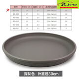 花神探（HUASHENTAN）圆形花盆垫底托盘 家用接水盘加厚塑料花盘托盘 室内花托底盘 3502深灰色托盘(超大)