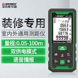 深达威（SNDWAY） 激光测距仪 手持式高精准红外线量房仪测量仪电子尺室内激光尺子 SW-100G(室外+充电款绿光100米)