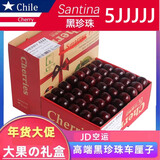 美早樱桃车厘子稀缺5JJJJJ级黑珍珠大樱桃果新鲜水果礼盒送礼品物 稀有超大果2500g