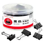 金得利（KINARY）40只 25mm 黑色长尾夹 耐用长尾票夹 4#金属燕尾夹 票据夹子 办公用品 TD1064