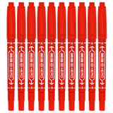 英雄（HERO）记号笔油性记号笔商务学生10支装红色 887