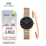 丹尼尔惠灵顿（DanielWellington）dw手表女 简约时尚欧美腕表石英女士手表 生日礼物送女友 女表+手镯180mm-DW217/DW4001