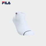 FILA斐乐官方女子低腰袜子夏时尚休闲简约运动袜舒适短袜子 标准白-WT XS