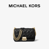 MICHAEL KORS迈克高仕 MK Sloan 小号羊皮革菱格绗缝链条包斜挎包 黑色 001 NS