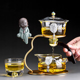 介屋功夫茶具套装家用客厅轻奢泡茶神器整套茶壶办公室会客茶杯三件套 银尚（单茶壶，不带茶杯） 3件