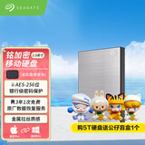 希捷（SEAGATE）铭系列移动硬盘 金属面板 加密保护 USB3.0高速传输 便携式 2.5英寸外置存储移动硬盘 兼容mac 【铭】数据救援 硬件加密 银色 5TB