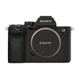 美本堂适用于索尼A7M4相机保护贴膜SONY a74机身贴纸贴皮碳纤维磨砂3M 矩阵黑 A7M4