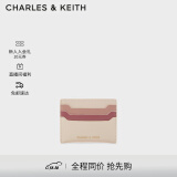 CHARLES&KEITH包包女包简约拼色饰女士卡包女生日礼物CK6-50680739-2 浅粉色