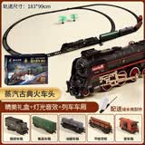 久好儿童复古蒸汽火车玩具男女孩火车轨道车套装3-12岁生日礼物男童 旗舰款【1车头+5车厢+超长轨道】 【充电锂电池款】复古蒸汽小火车