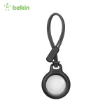 贝尔金（BELKIN） 苹果AirTag钥匙扣 防丢器追踪器耐脏防摔 黑色 挂绳-黑色