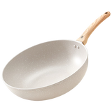 【9成新】京东京造炒锅 家用麦饭石色不粘多用锅炒菜锅电磁炉燃气灶专用30cm  