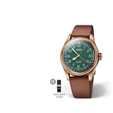 豪利时（ORIS）【官方旗舰】航空大表冠80周年瑞表机械男表指针式日历青铜腕表 皮带75477413167LS 40mm