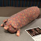 璇卉猪可爱猪猪长条抱枕女生睡觉床上夹腿侧睡枕头男生款大靠枕床头靠垫 粉色 90厘米