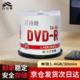 百诗嫚DVD-R光盘/dvd小光盘/直径8CM / 3寸8速1.4G桶装50片摄影机可刻录光盘空白光盘