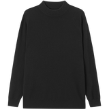 【95成新】京东京造【100%山羊绒】半高领毛衣男针织衫重磅礼盒装送礼 黑色 L