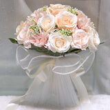 餐将军 新娘手捧花结婚订婚求婚领证婚礼婚纱摄影拍照道具闺蜜伴手礼物