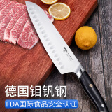 MAD SHARK厨师刀德国菜刀单刀日本式杀鱼刀刺身刀西餐寿司料理刀具三德刀 DJD501三德刀