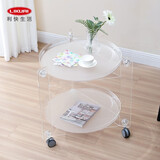 利快厨房收纳架意大利品牌guzzini落地多层置物架放菜篮子可移动组合 透明66*63.5cm