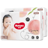 【准新品】好奇（Huggies）铂金装纸尿裤XL96片(12-17kg)加大号婴儿尿不湿小桃裤裸感超薄透