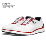 PGM高尔夫球鞋男鞋夏季防水鞋子旋转鞋带golf轻便无钉鞋 XZ164-白红色 40