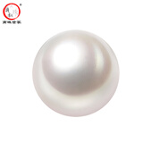 滴水成珠南珠世家圆形淡水珍珠散珠裸珠半孔珠吊坠耳环戒指首饰手工diy用 6-7mm白色珍珠