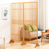 木马人屏风隔断客厅卧室新中式遮挡玄关柜镂空座屏厨房动板式隔墙隔板架 单个款-72cm长（带底座）
