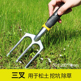 汉轩园艺小铲子家农用种花养花户外铲土铁锹耙子锄头除草赶海工具神器 三叉