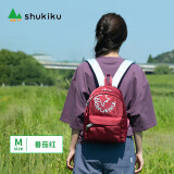 SHUKIKU果果蔬双肩包时尚旅游男女士超轻背包 番茄红 M码