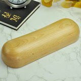 吉木实木枕头 榉木枕 成人颈枕 圆形硬枕头 汗蒸房用枕床上用品 圆头榉木枕30*9.5*5.5CM
